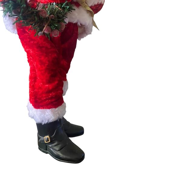 Vintage American Retro 22" Tall Frog w/ Santa Suit and Porcelain Head Christmas - Picture 7 of 13